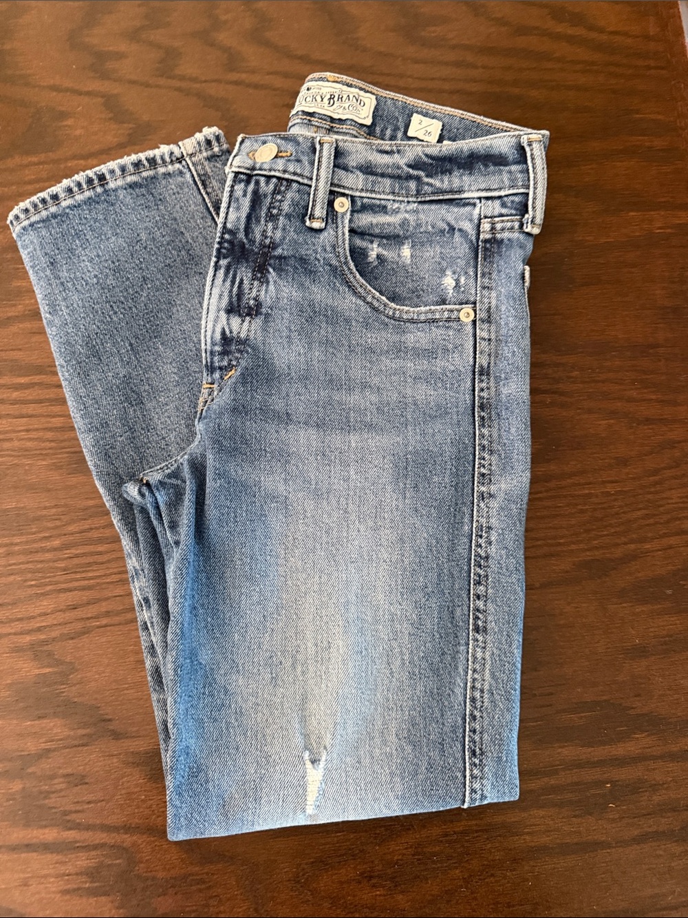 LUCKY Brand Authentic Straight Crop Jeans